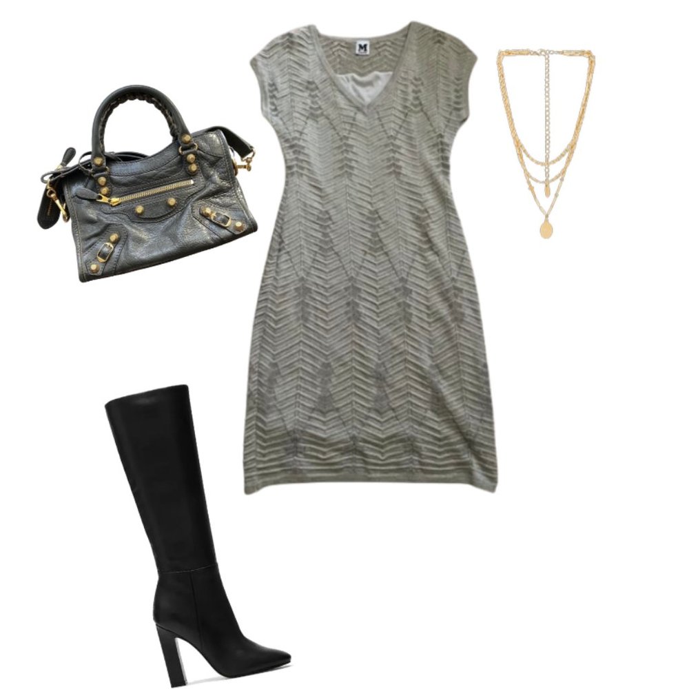 MISSONI | Gold cocktail lurex dress